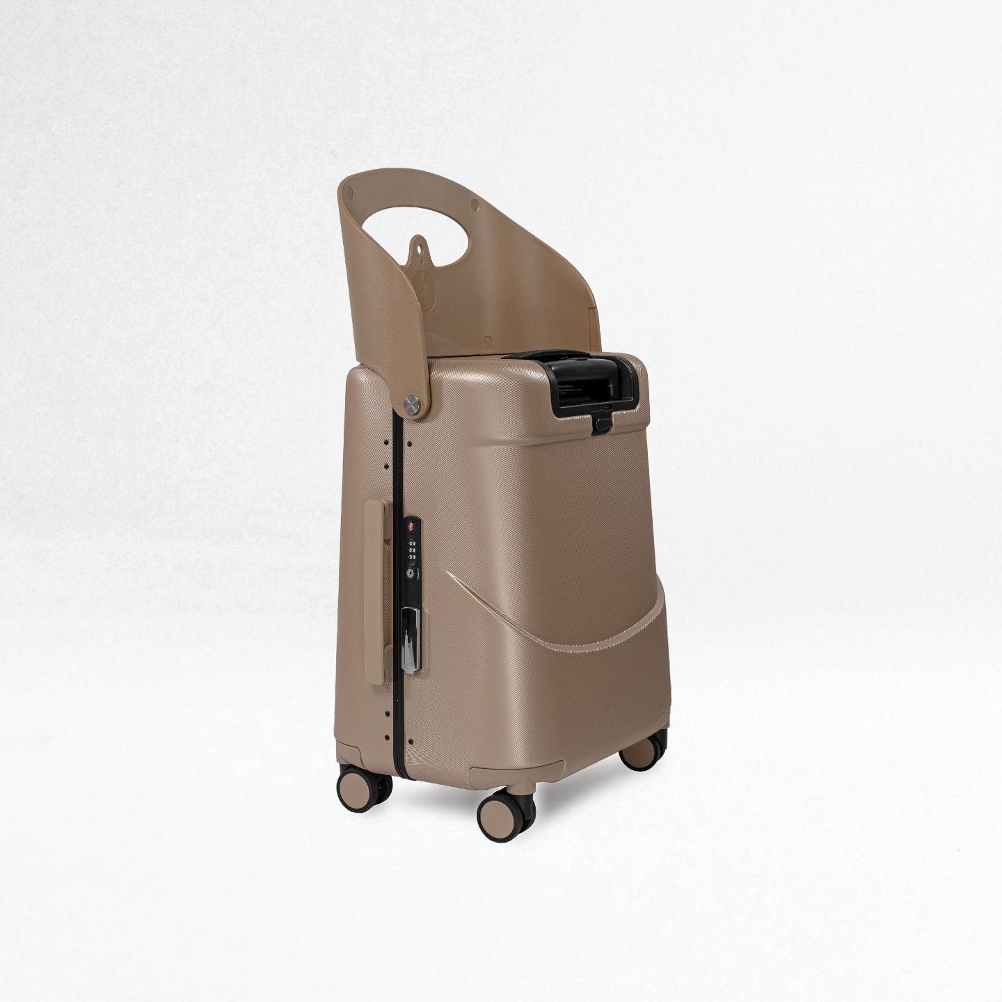Miamily Rolling Suitcase With Seat Champagne Gold MiaMily Carry On