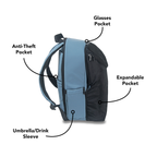 MiaMily Expandable Backpack - Slate Blue