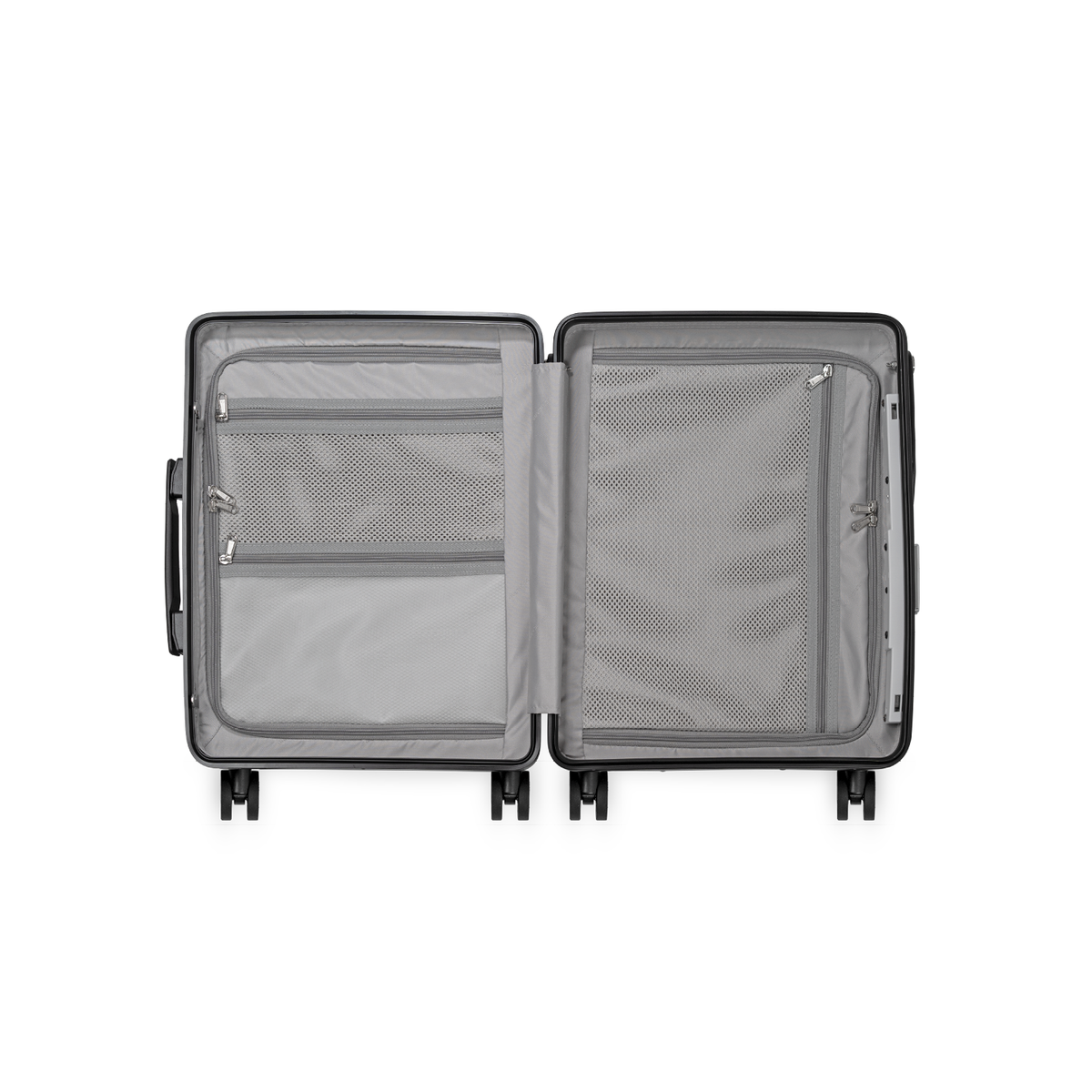 MiaMily Carry On suitcase in elegant champagne gold with sleek design and durable wheels for easy travel.