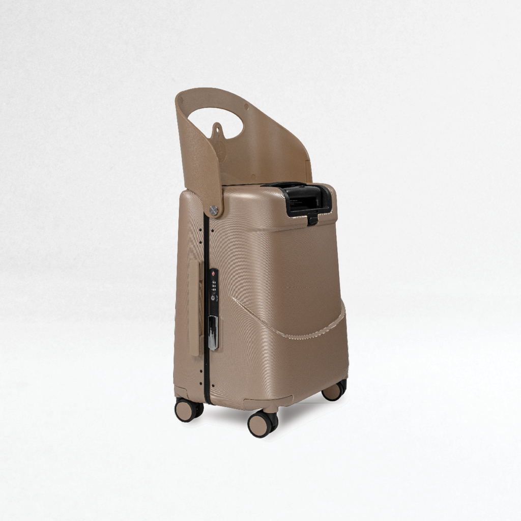 miamily luggage champagne gold